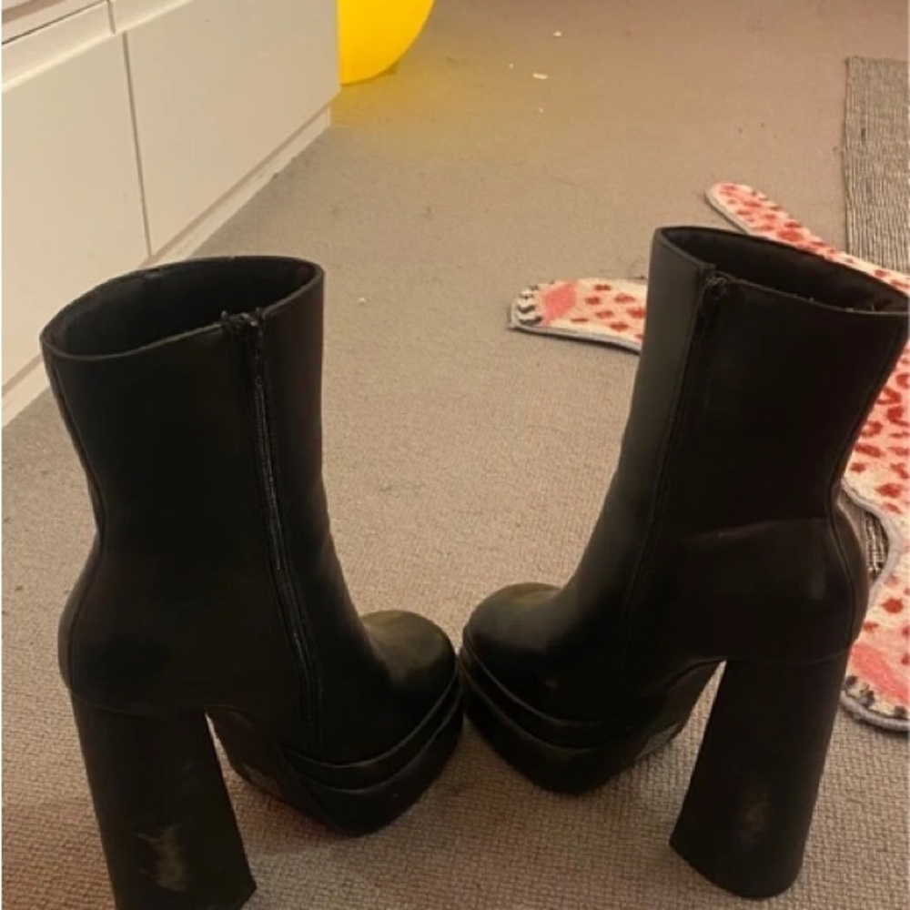 ASOS Chunky Black Platform Heeled Boots